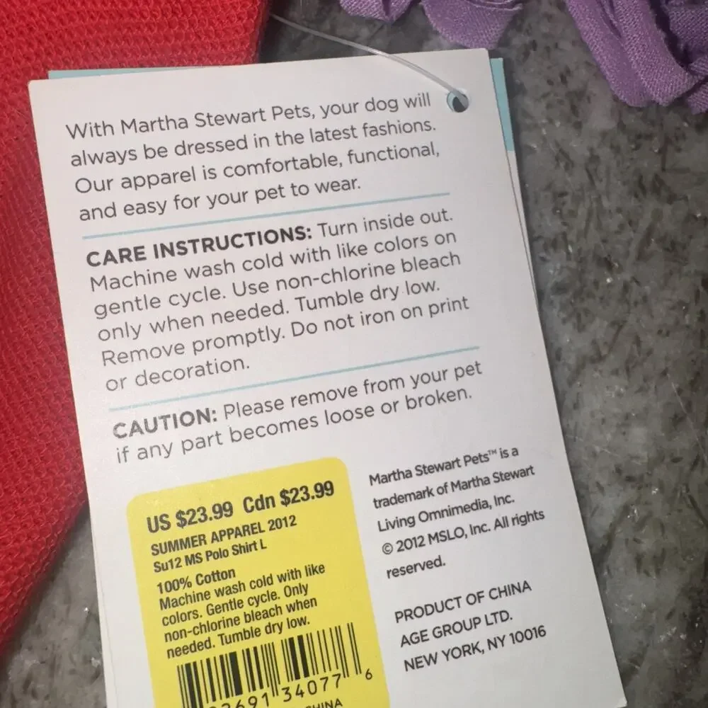 NWT Size Large Dog Puppy Clothes 3 Pieces Martha Stewart Brett Michaels (q15)